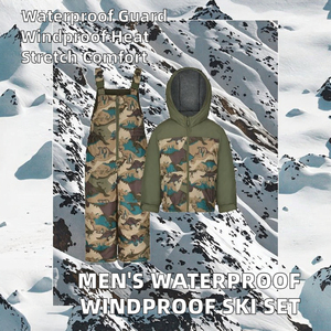 Conjunto de Chaqueta y Pantalones de Esquí Impermeables, Transpirables, con Calefacción, con Cierre, Talla Grande, Unisex, Resistentes al Viento, Gruesos y Cálidos para Invierno - Product Image 3