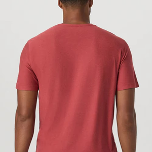 T-shirt pour homme vintage rouge avec logo personnalisé, coton doux de qualité supérieure, col rond décontracté, manches courtes, streetwear quotidien, mode estivale - Product Image 2