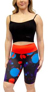 Shorts pour femmes à taille basse, coupe régulière, imprimés, en spandex/coton, séchage rapide, tricotés, vêtements de sport, fermeture à cordon, taille élastique - Product Image 4