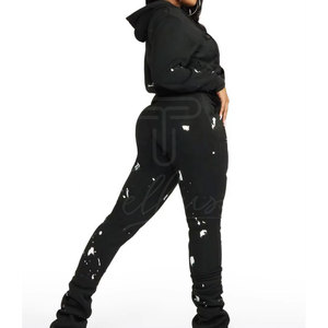 Ensemble de survêtement à capuche en polaire pour homme, streetwear, personnalisable, respirant, polyester/coton, vente en gros - Product Image 6