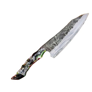 Cuchillo de Cocina Profesional Hecho a Mano con Hoja de Acero al Carbono y Funda de Cuero - Product Image 1