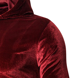 Street Style <b>Velvet</b> Hoodies For Unisex Best Fashion Wears Plain Slim Fit Pullover Soft <b>Velvet</b> Hoodies For Men's - Product Image 4