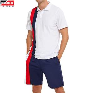 Conjunto de Camiseta Polo y Pantalones Cortos para Hombre, Cómodo, Ligero, Transpirable, Ropa Deportiva para Gimnasio, Entrenamiento, Atletismo, Verano - Product Image 1