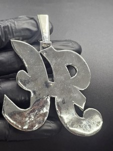 Colgante personalizado con letra y diamante moissanita, colgante con nombre personalizado, estilo hip hop, plata de ley 925, hecho a mano, para uso unisex. - Product Image 2