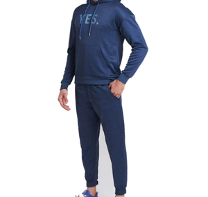 Conjunto Deportivo de Invierno para Hombre al por Mayor, Chaqueta con Cierre Completo, Pantalones para Correr, Diseño Estampado, 100% Algodón, Transpirable, Ropa Deportiva Urbana - Product Image 1