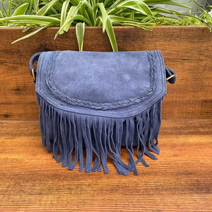 กระเป๋าขอบหนังวัวขนาดใหญ่สีม่วงสำหรับผู้หญิงทำจากหนังกลับแท้พร้อมซับในทำจากหนังกลับ2024ออกแบบได้ตามต้องการ - Product Image 2