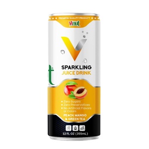 Boisson gazeuse pétillante 355 ml saveur pêche et mangue, fabricant de boissons en marque blanche OEM ODM - Product Image 1