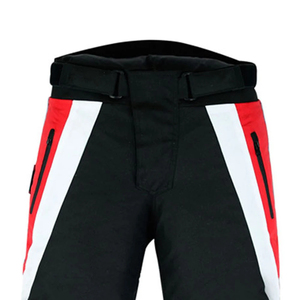 Pantalones de Motocicleta de Cuero Lavado en Negro, Blanco y Rojo, con Bloques de Color, Impermeables, de Secado Rápido, Unisex, para Adultos, 220g, Manga Larga, Otoño - Product Image 6