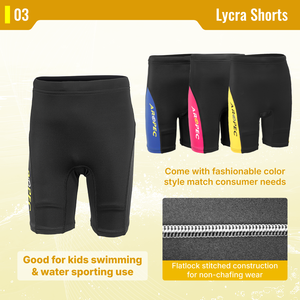 Shorts de bain thermiques pour enfants Aropec UPF 50+ avec sangle interne et coutures plates, pantalons de sport aquatiques pour enfants OEM/ODM - Product Image 4