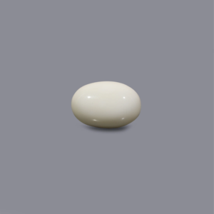 Natural White Coral Oval Cabochon Loose Gemstone 8.85 Carat Certified Wholesale - Product Image 1