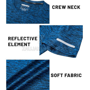 T-shirt de course en polyester de haute qualité, matériau durable, t-shirt de course athlétique, t-shirt de course personnalisé le plus vendu - Product Image 5