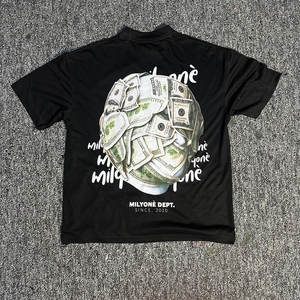 T-shirt d'été décontracté pour homme, coupe oversize, épaules tombantes, 100 % coton, manches courtes, col rond, uni - Product Image 4