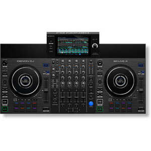 DJ SC LIVE 4 Standalone 4-Deck DJ <b>System</b> with 7 Touchscreen Built-In <b>Speakers</b> and Wi-Fi (Black) - Product Image 2