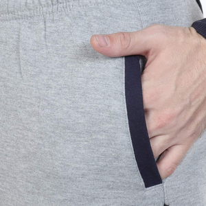 Survêtement gris pour homme, manches longues, col montant, fermeture éclair, poches latérales, vêtement décontracté pour l'automne, respirant, mélange de polyester et de coton - Product Image 6