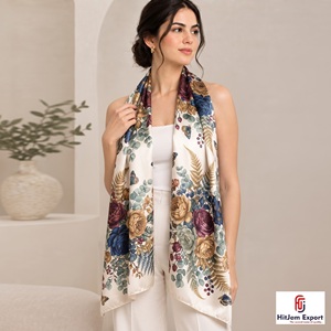 Écharpe longue de luxe personnalisée imprimée, en tissu doux, écharpe tendance, personnalisation de marque, fabricant textile OEM ODM - Product Image 6