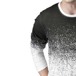 Sudadera de cuello en V para hombre, de punto, antiencogimiento, con estampado de calavera serigrafiado, personalizada con impresión digital, 100% algodón lavado - Product Image 4