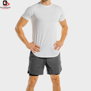 T-shirts de sport en maille premium doux au toucher, coupe ajustée, respirants, séchage rapide, impression personnalisée pour le fitness et le confort quotidien - Product Image 2