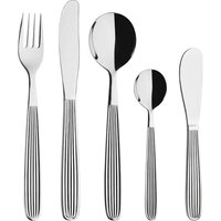 Ensemble de couverts modernes en acier inoxydable, fourchette, couteau, cuillère, cuillère à café, couteau à beurre, finition miroir haute brillance, compatible lave-vaisselle