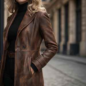 Nueva Chaqueta Europea de Motocicleta para Mujer, de Piel de Oveja, Transpirable, Impermeable, Larga, Talla Grande, Corta, Ajustada, de Manga Larga, Reversible - Product Image 4