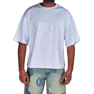เสื้อยืดผู้ชายประดับเพชร ดีไซน์ใหม่ ราคาพิเศษ สินค้าขายดี ขายส่ง เสื้อยืดผู้ชายประดับเพชร - Product Image 4