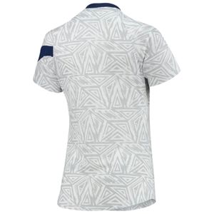 Women White Sublimated Soccer Jersey Short Sleeve Polyester Football Shirt <b>Athletic</b> Team Match Training Sportswear Apparel - Product Image 2