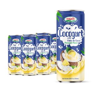 Productos saludables de coco de Vietnam 250ml lata fresa Coco leche yogur COCOGURT bebida botella embalaje OEM fabricante - Product Image 2