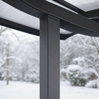 Abri de stationnement pour 2 voitures Angye, moderne et luxueux, personnalisé pour villa, avec cadre en alliage d'aluminium thermolaqué et auvent pare-soleil