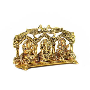 Laxmi Ganesha Saraswati với con công murti - Product Image 3