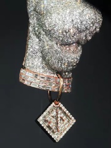 Pendentif de luxe en moissanite animalière, en argent 925 plaqué or 18 carats, breloques à thème, style hip-hop glacé, pendentif de luxe pour homme - Product Image 2
