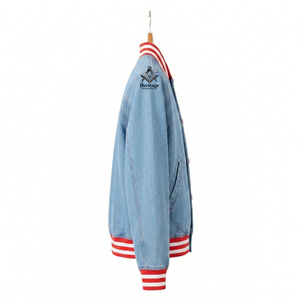 Regalia maçonnique héritage Delta |   Veste en jean matelassée brodée Sigma pour femme |   Coton écologique personnalisé pour les sororités - Product Image 2