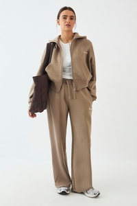 Conjunto de Sudadera con Cremallera y Pantalones Anchos de Felpa para Mujer, Estilo Casual, Chándal de Dos Piezas, Ropa de Descanso Suave, Venta al por Mayor - Product Image 3