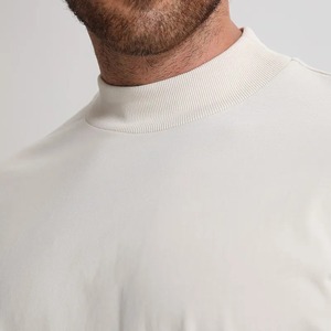 Men's Quarter-Zip Stand <b>Collar</b> <b>T</b>-<b>Shirt</b> 100% Cotton Short Sleeve Muscle Stretch Workout Quick Dry Breathable <b>T</b> <b>Shirts</b> for Men's - Product Image 6