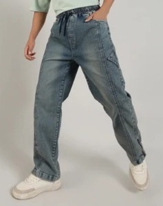 Jean en denim pour homme de qualité supérieure, tissage écologique, style artisanal, coupe décontractée à jambe large, collection printemps - Product Image 4