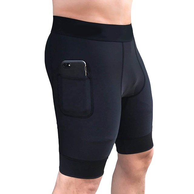 2022 Men's Quick-drying Compression Fitness Training Shorts with Mobile Phone Pocket Stretch Tight Running Pants