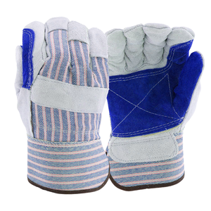 ถุงมือทำงานหนังแยกฝ่ามือคู่ถุงมือเชื่อมถุงมือนิรภัยสำหรับทำสวนถุงมือหนังจากปากีสถาน - Product Image 5