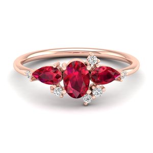 Bague en rubis pour femme, prix de gros REYES, or massif 14 carats, moissanite certifiée GRA, bijoux fins faits à la main - Product Image 6