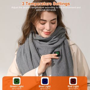 Écharpe chauffante électrique unisexe pour l'hiver, châle chauffant USB pour le cou, écharpes douces et chaudes avec 3 modes de chauffage pour le cyclisme en plein air - Product Image 4