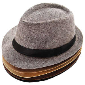Sombrero de Paja para Hombre, Estilo Vaquero, Color Sólido, Casual, para Playa, Verano, Viajes y Actividades al Aire Libre - Product Image 1
