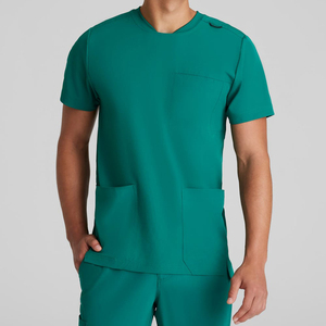 Tenues médicales pour hommes de haute qualité, en tissu extensible, uniformes d'infirmiers confortables, vêtements de travail hospitaliers, blouses personnalisées, fournisseur OEM - Product Image 2