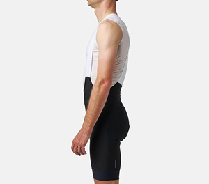 Cuissard de cyclisme ajusté pour homme, noir et blanc, en Spandex et Nylon, anti-humidité, longueur courte - Product Image 1