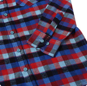 เสื้อเชิ้ตแฟลนเนลผู้ชายทรงเข้ารูป คอปกพับ ปลายเสื้อโค้ง ดีไซน์ทันสมัย สไตล์ลำลอง ผ้าฝ้าย ใส่ได้ในฤดูใบไม้ร่วง - Product Image 3