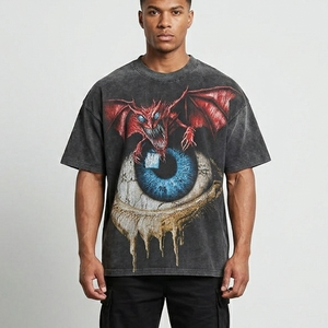 Camiseta con estampado gráfico personalizado, estilo vintage, manga corta, lavado ácido, 100% algodón, para uso cómodo unisex. - Product Image 6