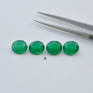 พลอยออนิกซ์สีเขียวธรรมชาติ AAA++ ขนาด 9x11 มม. ทรงรีเจียระไน สำหรับทำเครื่องประดับ ขายส่ง มีใบรับรอง IGI - Product Image 4