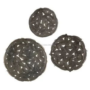 Decoración de pared floral de hierro de alta demanda con acabado artesanal texturizado para un estilo elegante en interiores, suministro al por mayor - Product Image 3