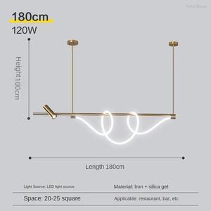 Tira de Luz de Silicona, Iluminación Decorativa Moderna y Simple, Lámpara Colgante para Restaurante, Sala de Estar, Araña para el Hogar - Product Image 5