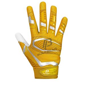 BULKBEAR Custom American Football Receiver Gloves <b>Sticky</b> Grip Palm Breathable Lightweight Adult Youth Training Leather Full - Product Image 5