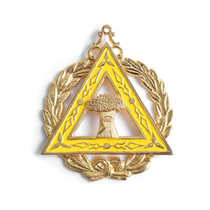 Badge métallique personnalisé en émail dur plaqué or pour officier OES de la franc-maçonnerie, pour la régalia et les usages cérémoniels - Product Image 1