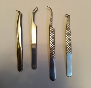 Vired Impex Professional Stainless Steel Fiber <b>Lash</b> Eyelash Tweezers <b>Cluster</b> <b>Lash</b> Tweezers High Quality Durable Precision 10mm - Product Image 3