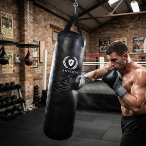 Saco de Boxeo Resistente y Ecológico de Cuero con Relleno de Arena para Entrenamiento de Boxeo, Ejercicios de Gimnasio y Prácticas de Golpeo - Product Image 2