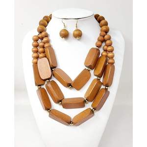 Collar de Resina y Madera de Lujo con Cristales, Accesorios de Moda para Celebraciones Festivas - Product Image 5